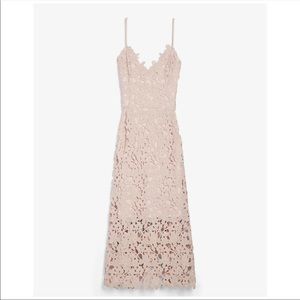 New Express Floral Lace Midi Dress Size Small S NWT